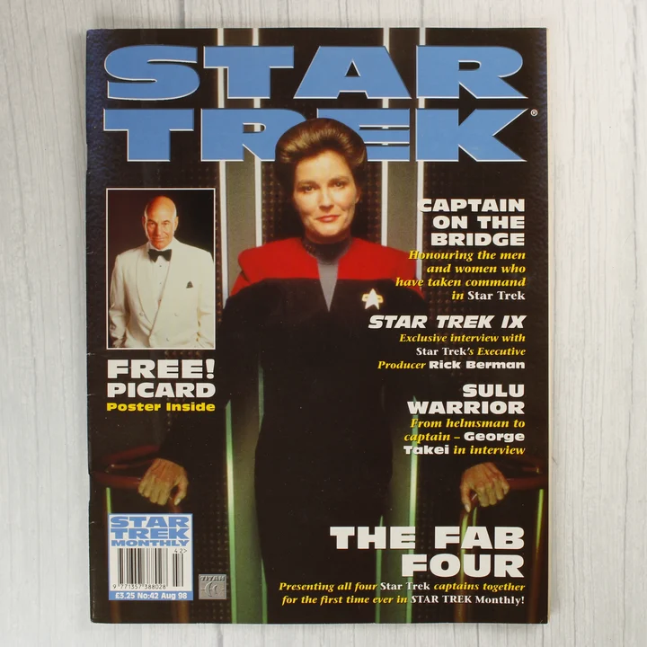 A Star Trek Monthly magazin 42. számának címlapja Janeway kapitánnyal.