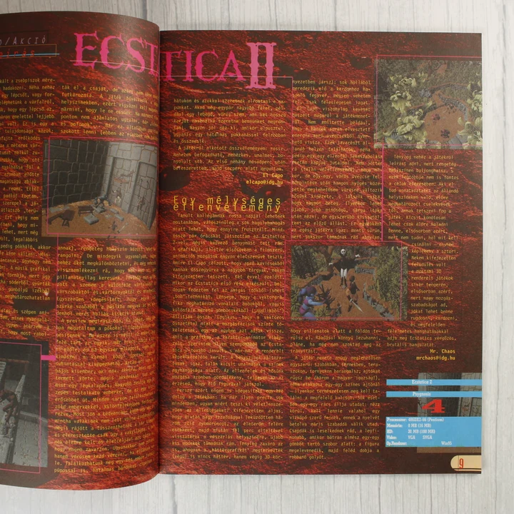 PC-X magazin játékteszt Az Ecstatica II videójáték ismertetője a PC-X magazinban.