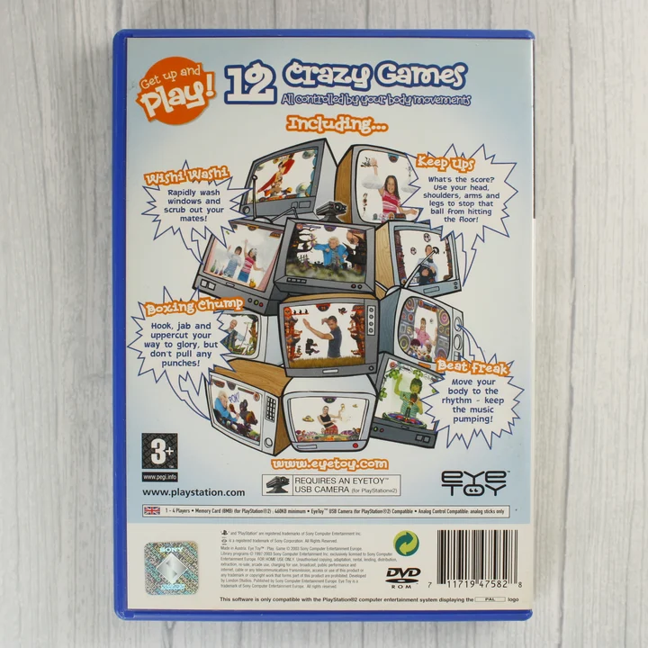 EyeToy Play PlayStation 2 játék hátlapja