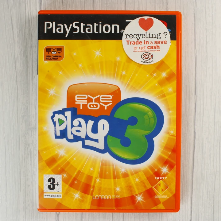 EyeToy Play 3 PS2 előlap EyeToy Play 3 PlayStation 2 játék előlapja narancssárga tokban