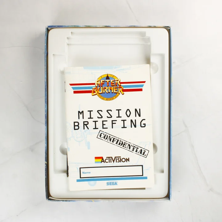 After Burner C64 kézikönyv After Burner Mission Briefing kézikönyv