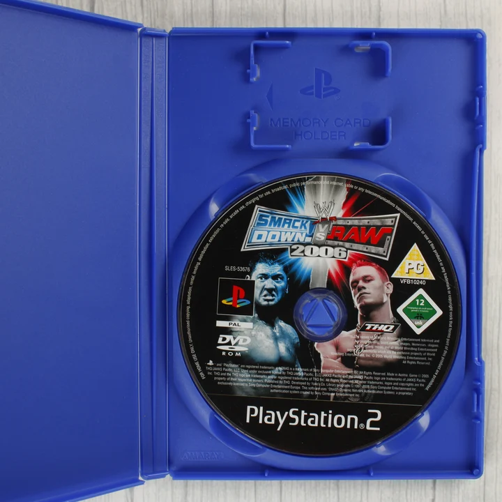 WWE SmackDown! vs. RAW 2006 PS2 lemez WWE SmackDown! vs. RAW 2006 PlayStation 2 nyitott tok és lemez