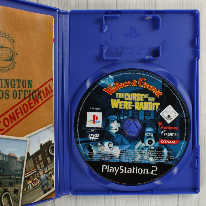 Wallace & Gromit: The Curse of the Were-Rabbit nyitott tok lemezzel és füzettel