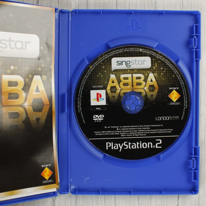 SingStar ABBA PlayStation 2 nyitott tok lemezzel