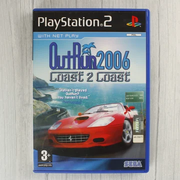 Az OutRun 2006 Coast 2 Coast PlayStation 2 játék előlapi borítója
