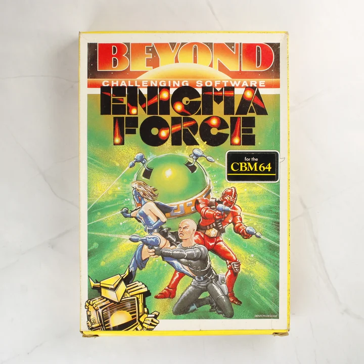 Enigma Force C64 doboz előlap Az Enigma Force Commodore 64 játék dobozának előlapja