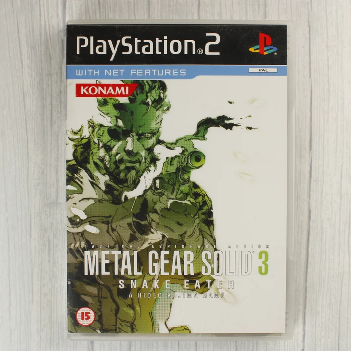 Metal Gear Solid 3 PS2 borító Metal Gear Solid 3: Snake Eater PS2 játék előlapja