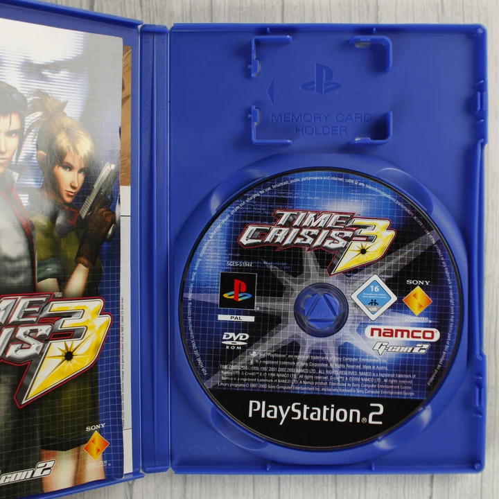 Time Crisis 3 PlayStation 2 nyitott tok lemezzel