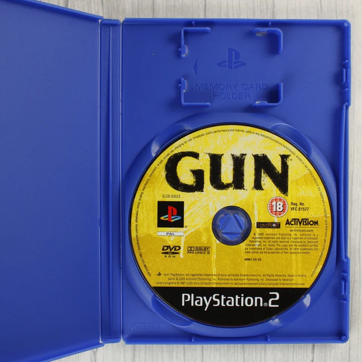 Gun PS2 lemez Gun PlayStation 2 játéklemez a nyitott tokban