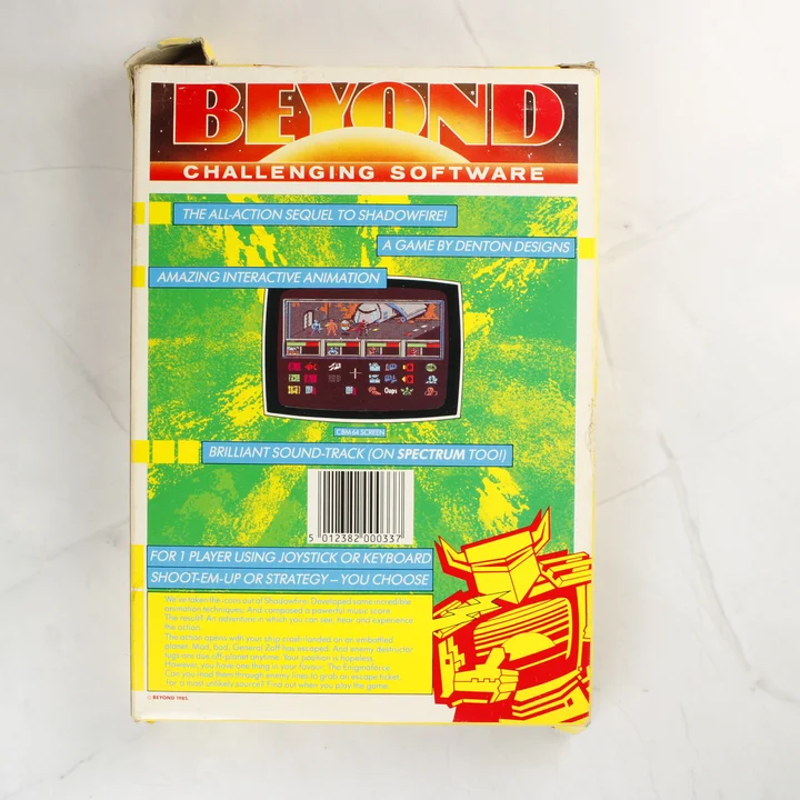 Enigma Force videójáték dobozának hátoldala