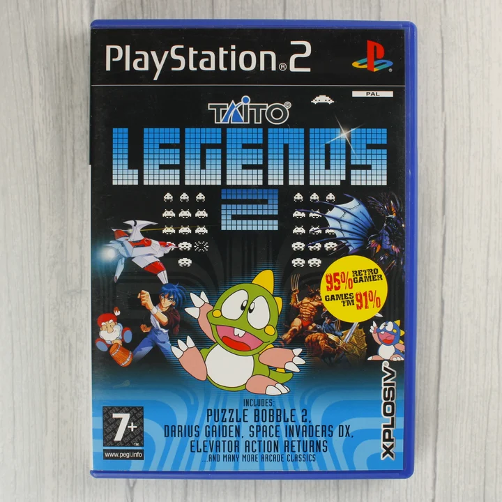 Taito Legends 2 PS2 előlap Taito Legends 2 PlayStation 2 játék előlapja