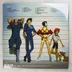 Cowboy Bebop bakelit lemez hátoldala a számlistával és a szereplőkkel