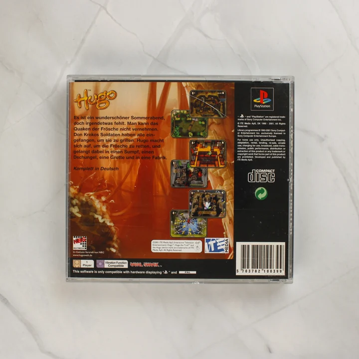 Hugo Frog Fighter PlayStation játék hátlapja
