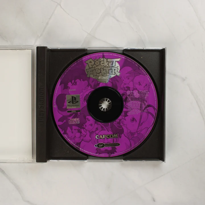 Pocket Fighter PlayStation játéklemez a tokban