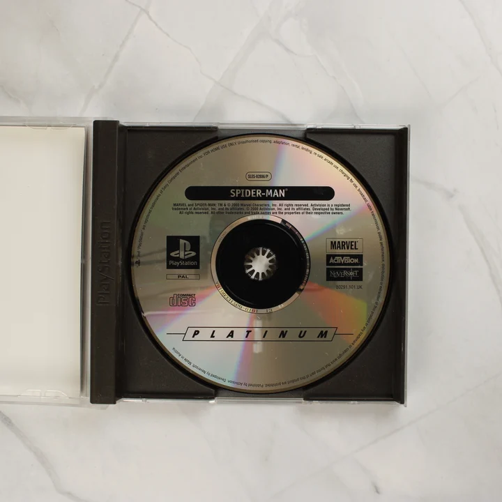 Spider-Man PlayStation Platinum játéklemez a tokban