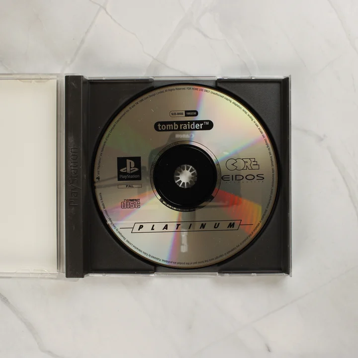 Tomb Raider PS1 Platinum lemez Tomb Raider PlayStation Platinum játéklemez a tokban