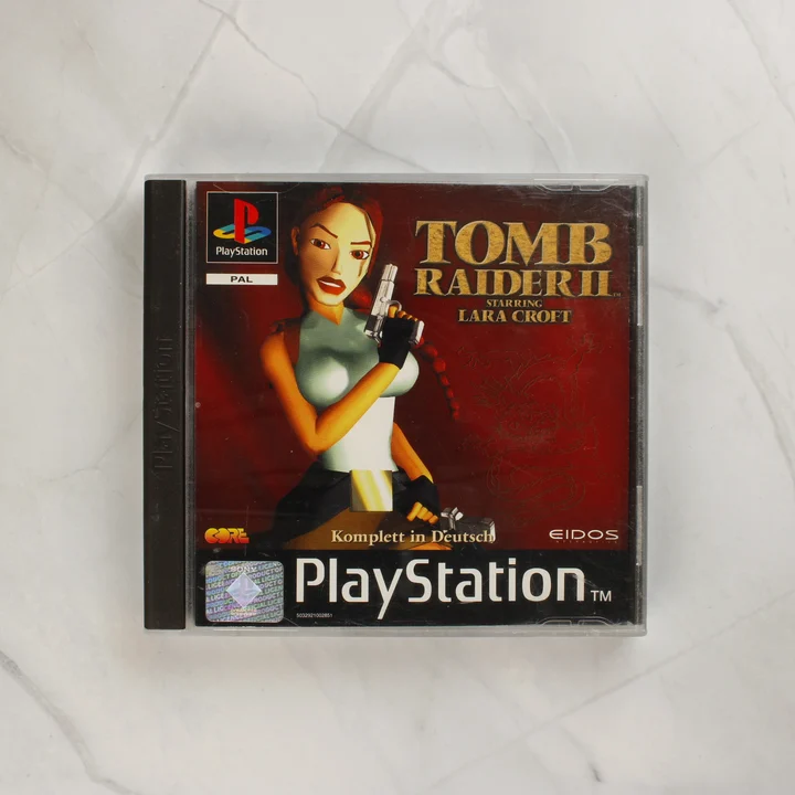 Tomb Raider II PS1 előlap Tomb Raider II PlayStation játék tokja elölről