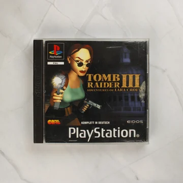 Tomb Raider III PlayStation játék tok elölnézete