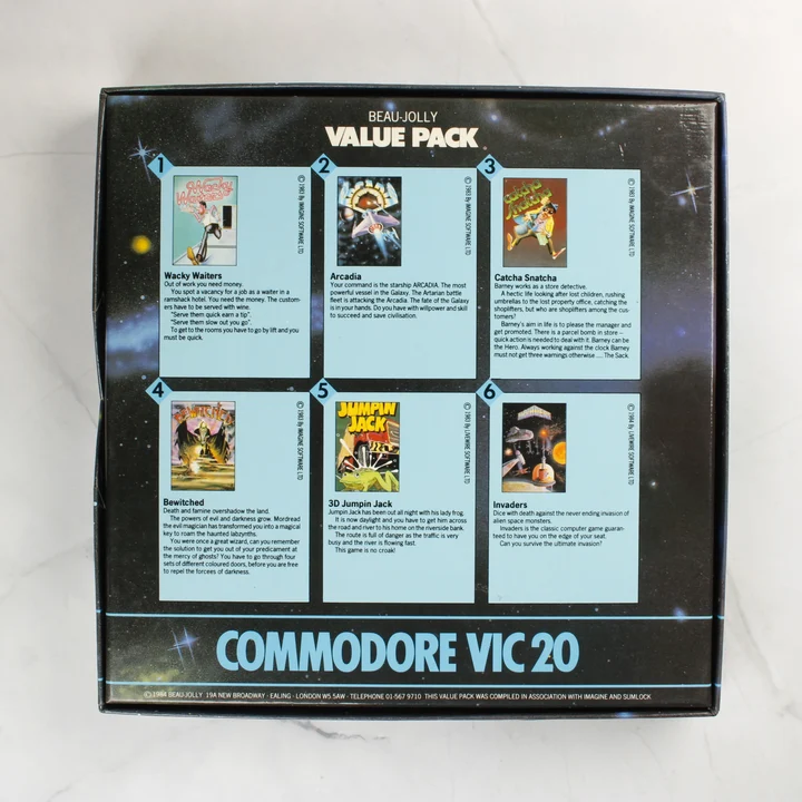 A Value Pack dobozának hátoldala a játékleírásokkal