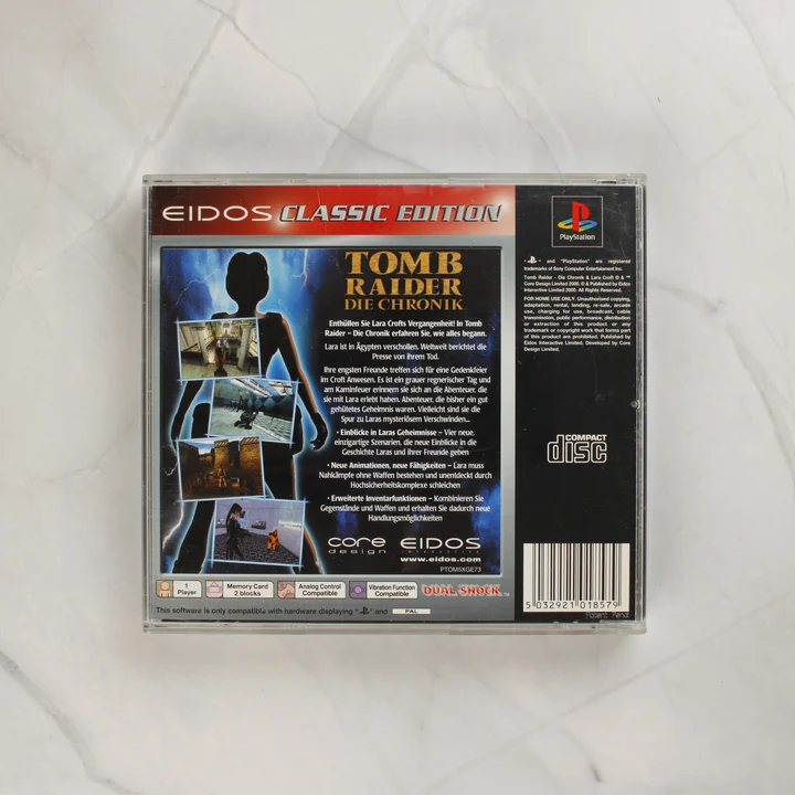 Tomb Raider: Die Chronik PlayStation játék hátlapja