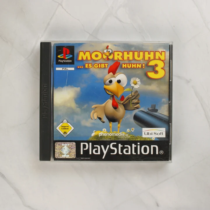 Moorhuhn 3 PlayStation játék tokja elölről
