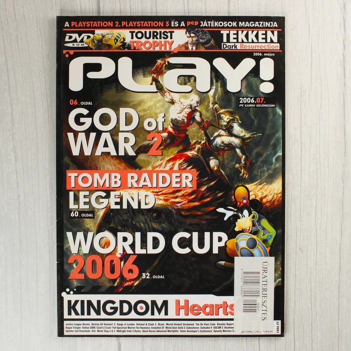 Play! magazin 2006 július A Play! magazin 2006. júliusi számának borítója God of War 2 grafikával