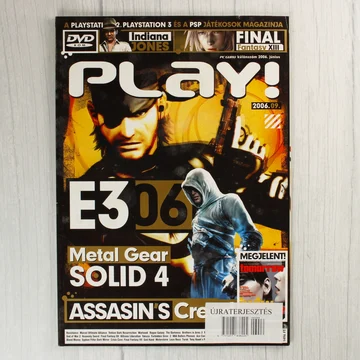 A Play! magazin 2006. szeptemberi számának címlapja Solid Snake-kel.