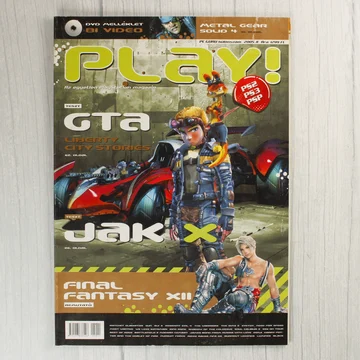 A Play! magazin 2005. novemberi számának borítója Jak X illusztrációval.