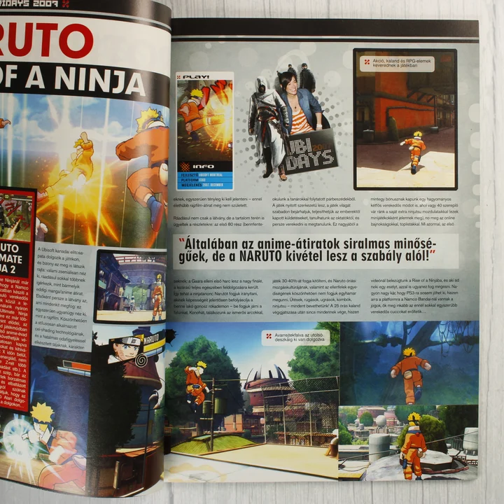 Play! magazin Naruto teszt A Play! magazin belső oldala Naruto videójáték cikkel
