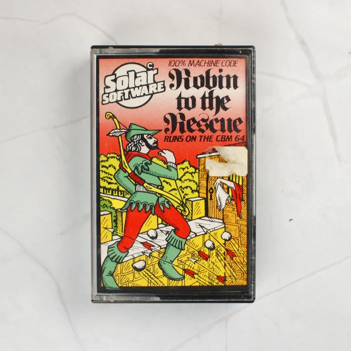Robin to the Rescue Commodore 64 játék kazetta tokban