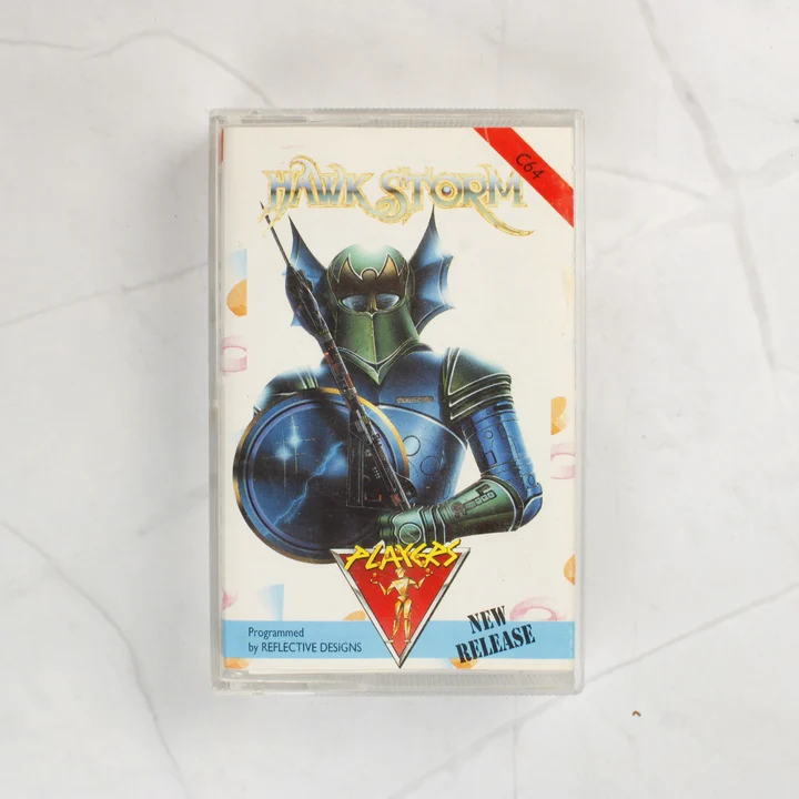 Hawk Storm C64 borító Hawk Storm Commodore 64 videójáték tokban