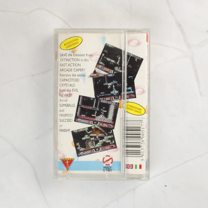 Hawk Storm C64 hátlap Hawk Storm Commodore 64 videójáték tok hátoldala