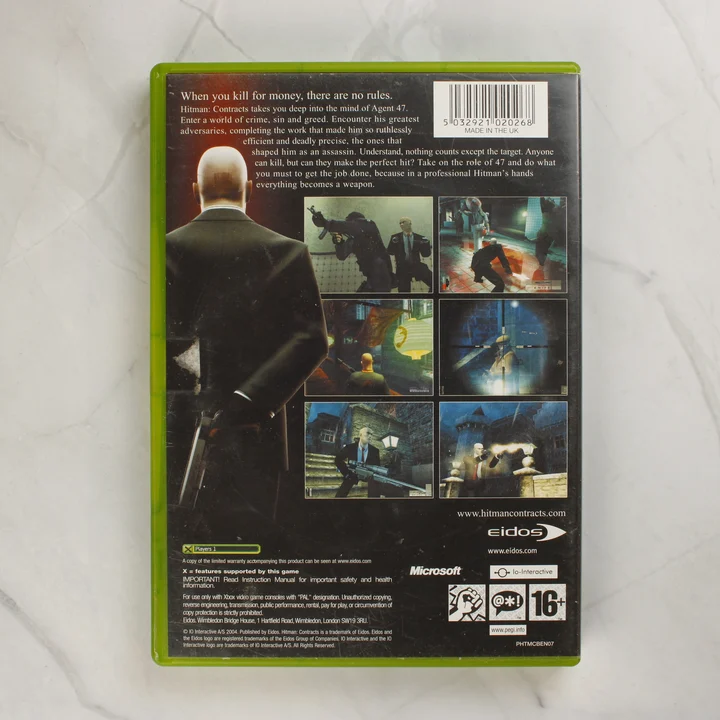Hitman Contracts Xbox játék hátlapja