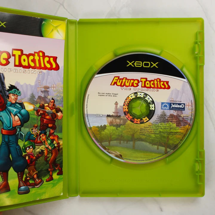 Future Tactics: The Uprising Xbox játéklemez és belső rész