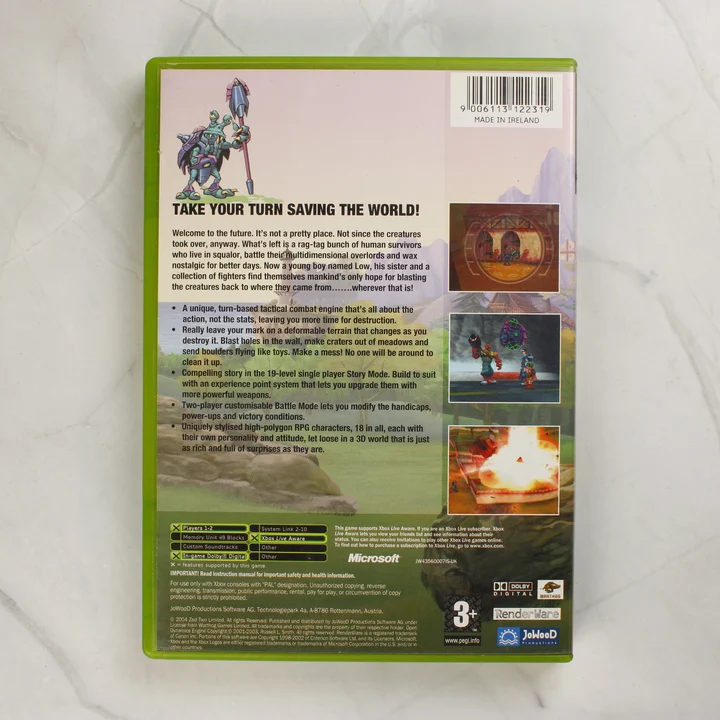 Future Tactics: The Uprising Xbox játék hátlapja