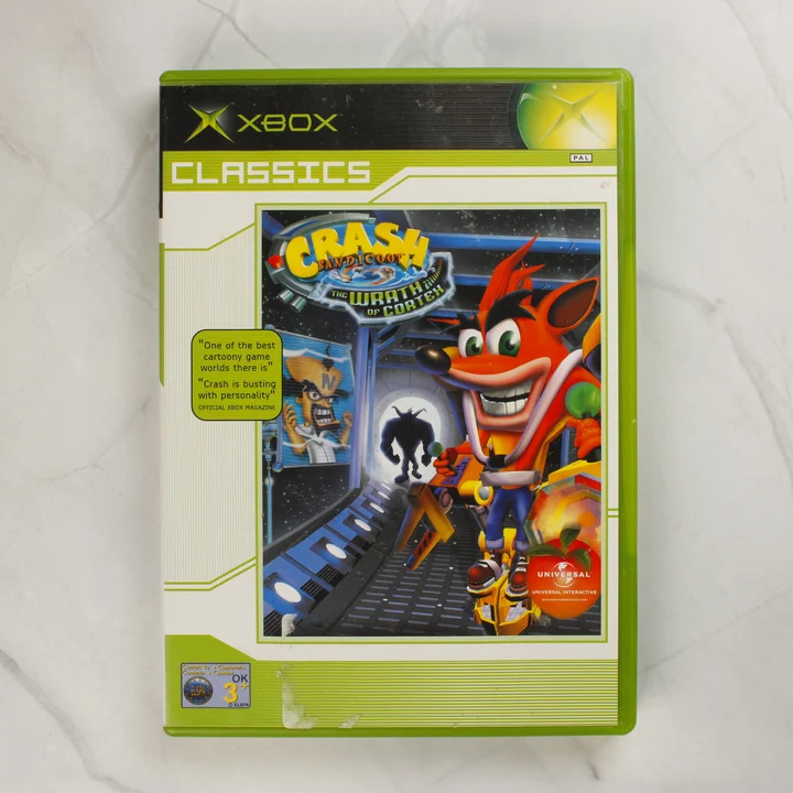 Crash Bandicoot Xbox Classics előlap Crash Bandicoot The Wrath of Cortex Xbox Classics játék borítója