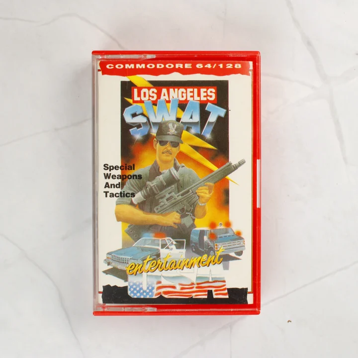 Los Angeles SWAT Commodore 64 játék kazetta tokban