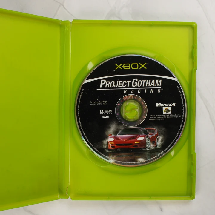 Project Gotham Racing Xbox nyitott tok és lemez