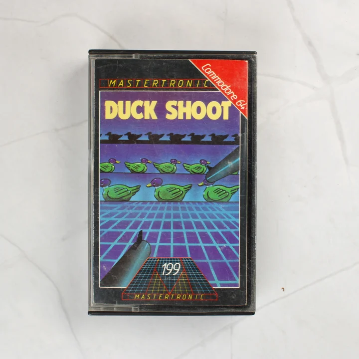 Duck Shoot Commodore 64 videójáték kazetta tokban