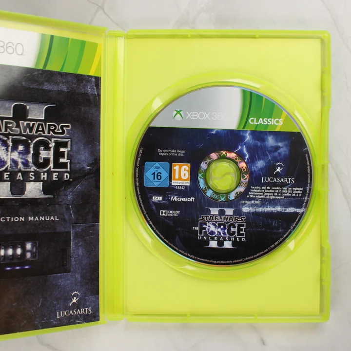 Star Wars The Force Unleashed II Xbox 360 lemez és kézikönyv