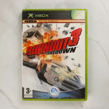 Burnout 3 Takedown Xbox játék tokja elölről