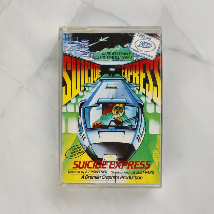 Suicide Express Commodore 64 videójáték kazetta tokban