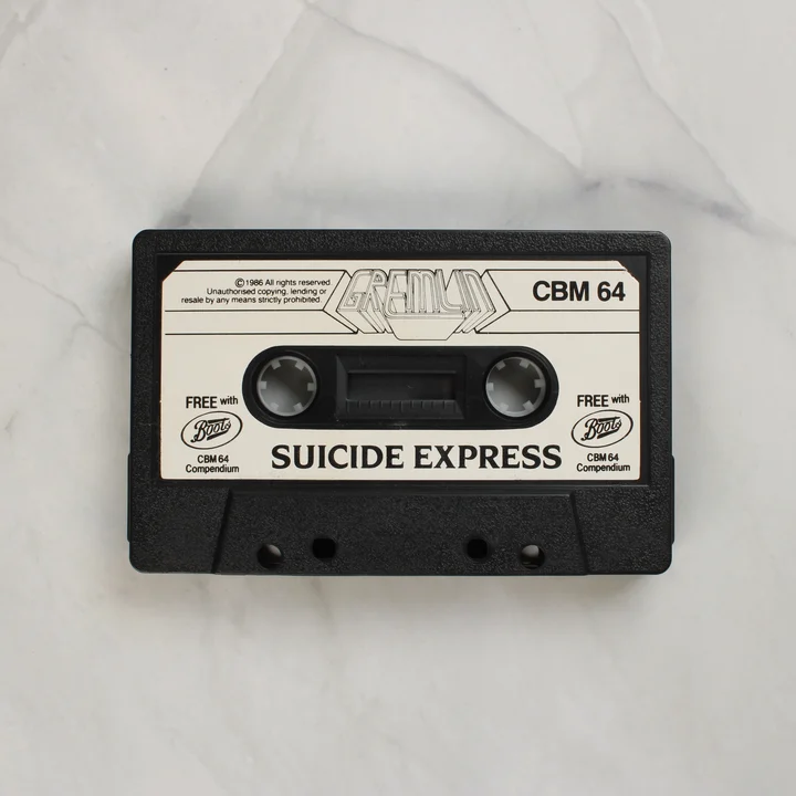 Suicide Express Commodore 64 adathordozó kazetta