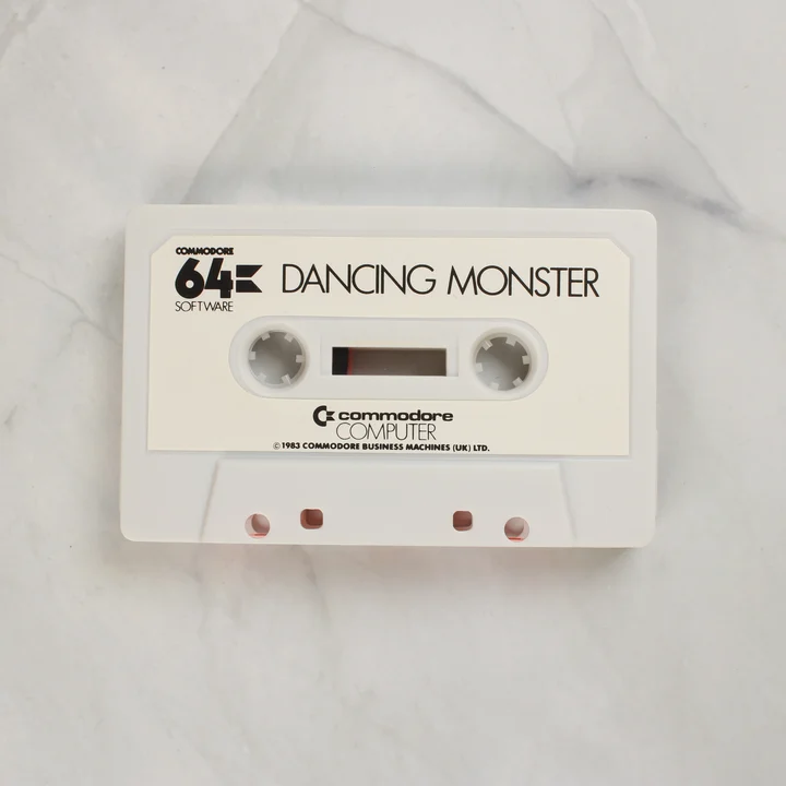 Dancing Monster Commodore 64 fehér kazetta