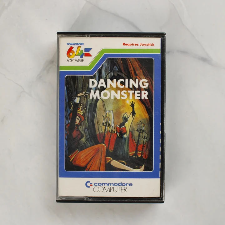 Dancing Monster Commodore 64 játék kazetta tokban