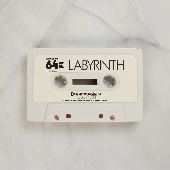 Labyrinth Commodore 64 fehér adathordozó kazetta