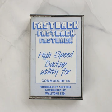 Fastback szoftver kazetta tokban Commodore 64-hez