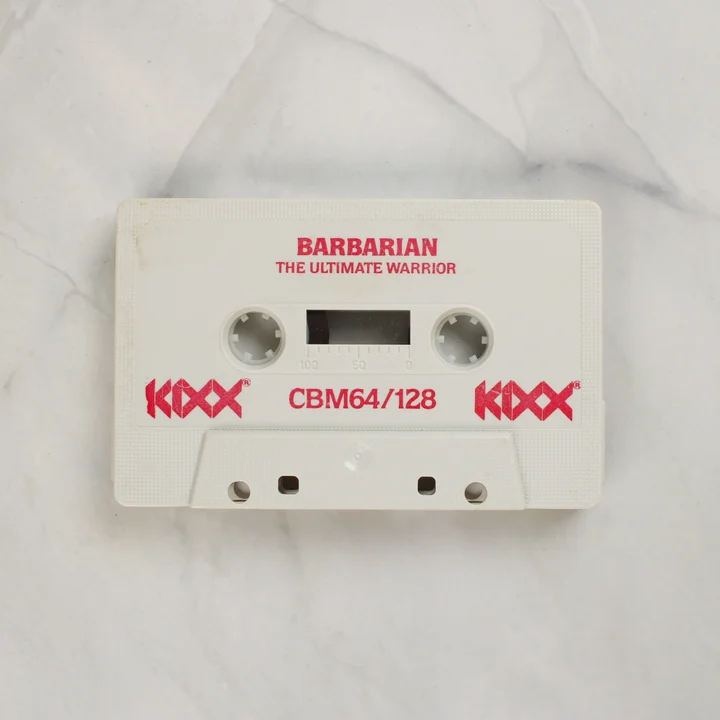 Barbarian: The Ultimate Warrior Commodore 64 fehér játék kazetta