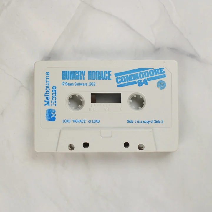 Hungry Horace Commodore 64 fehér kazetta