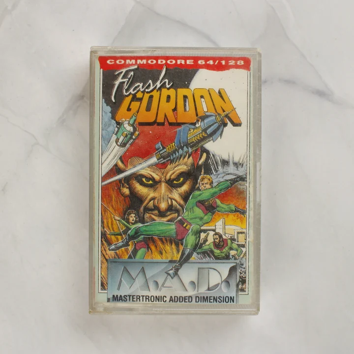 Flash Gordon Commodore 64 videójáték tok elölnézete